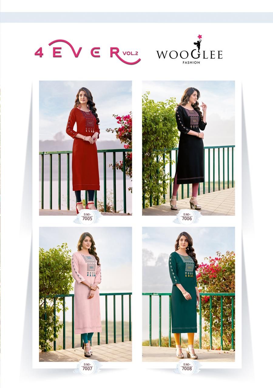 Wooglee 4Ever 2 Fancy New Exclusive Wear Latest Designer Kurti Collection